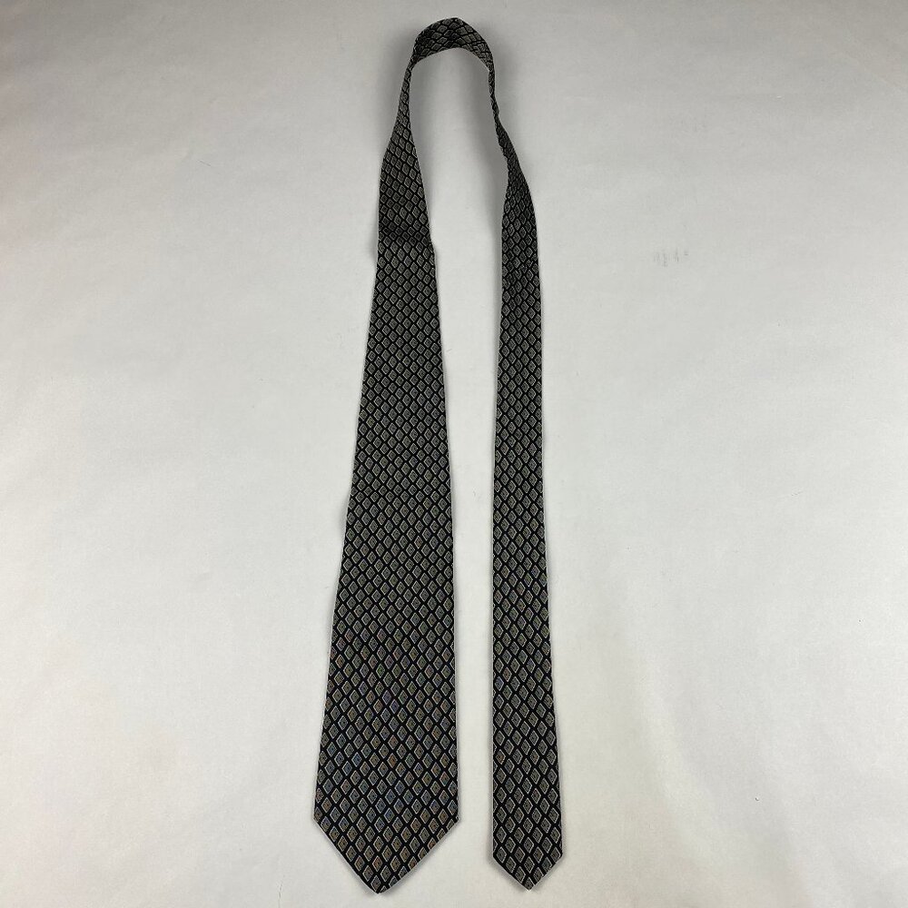 Ralph Lauren 100% Silk Tie Made in England Hand Made Geometric Print - Picture 2 of 9
